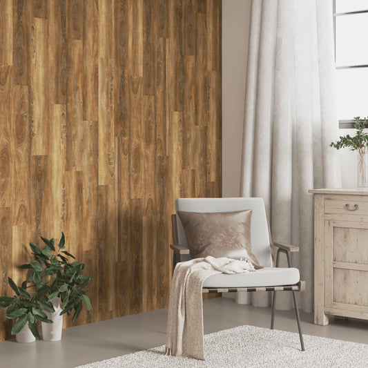 Berkfield Wall Panels Wood Look Brown PVC 4.12 m�__
