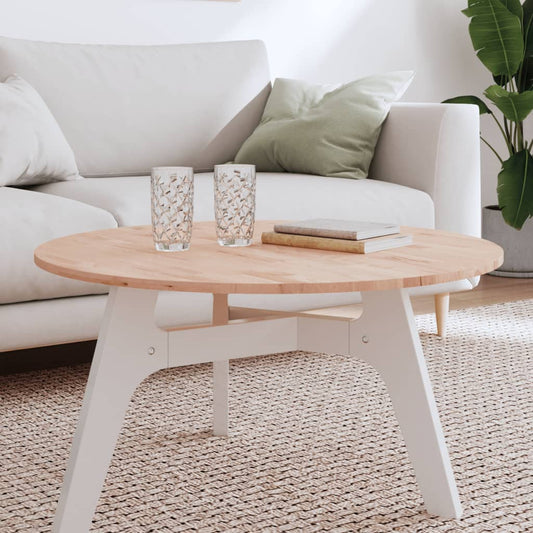 Berkfield Table Top �_�”�_80x1.5 cm Round Solid Wood Beech