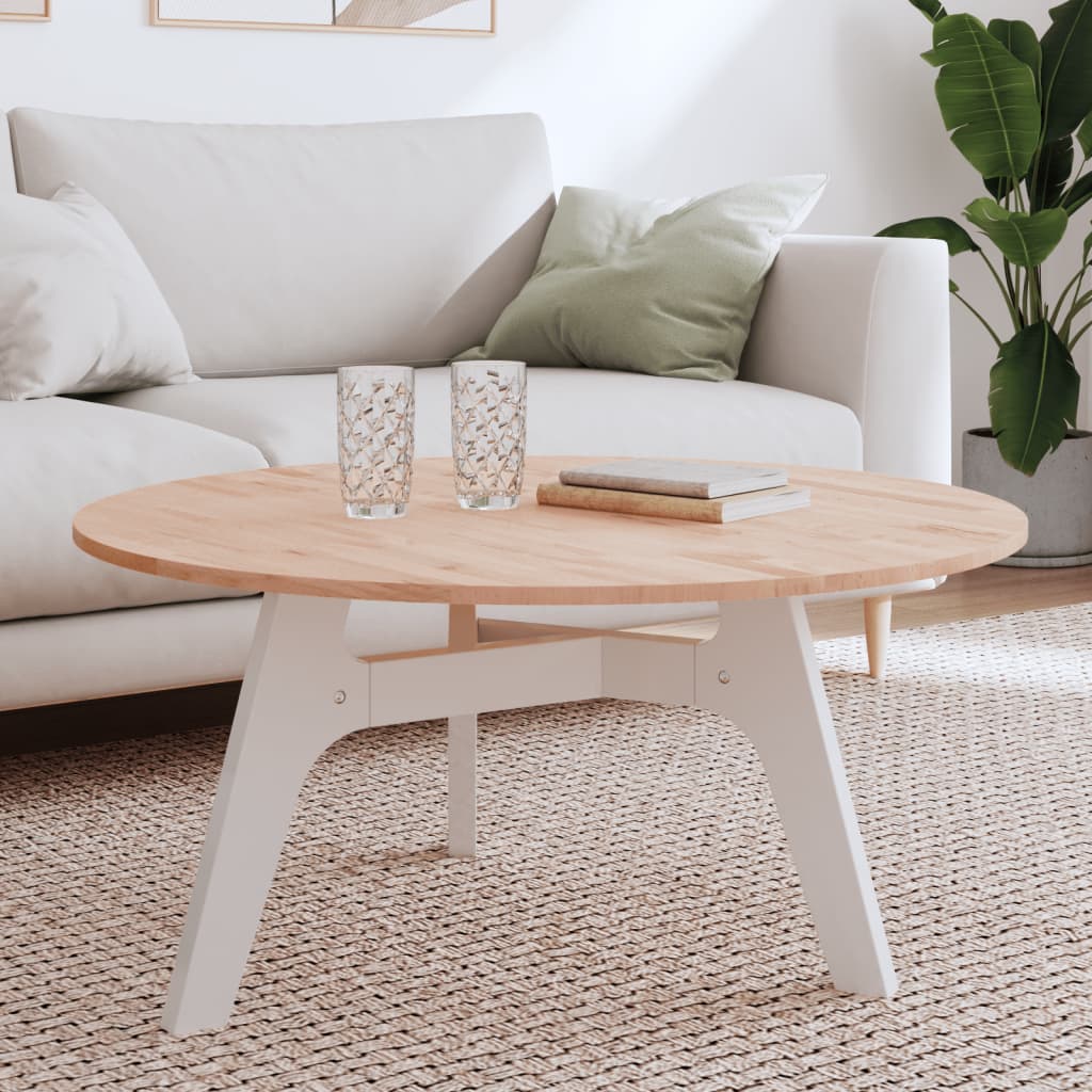 Berkfield Table Top �_�”�_90x1.5 cm Round Solid Wood Beech