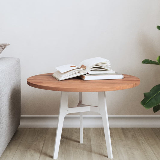 Berkfield Table Top �_�”�_50x1.5 cm Round Solid Wood Beech