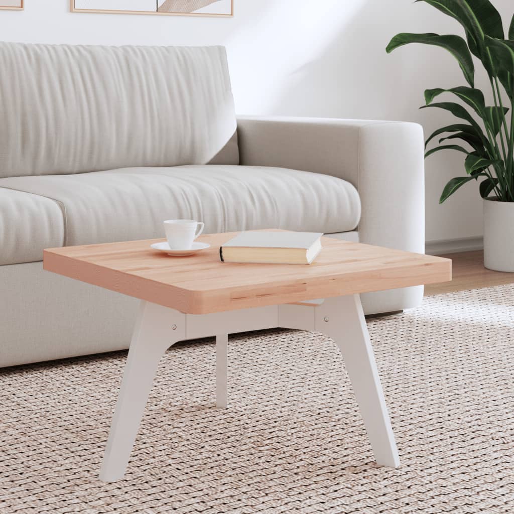 Berkfield Table Top 60x60x4 cm Square Solid Wood Beech
