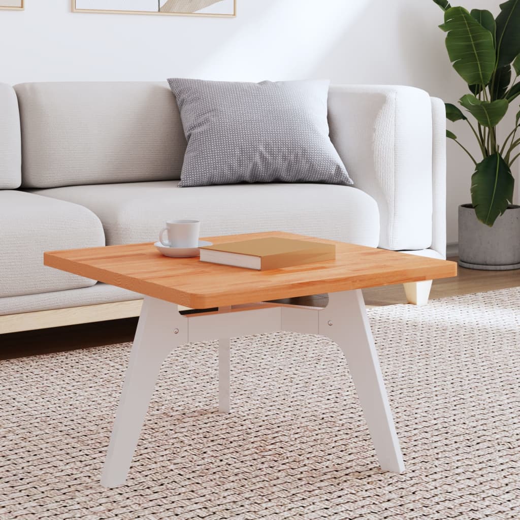 Berkfield Table Top 60x60x2.5 cm Square Solid Wood Beech