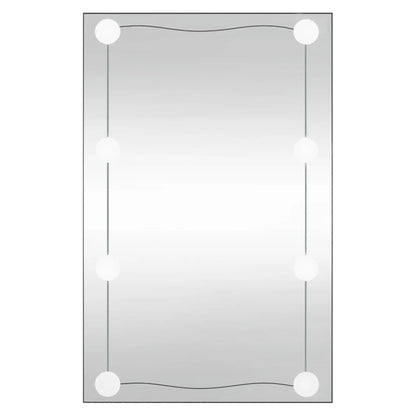 Berkfield Wall Mirror with LED Lights 40x60 cm Glass Rectangle