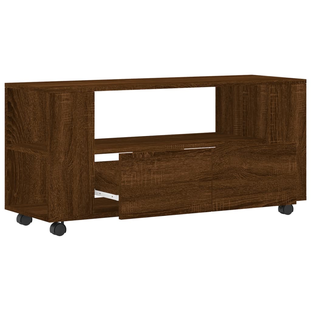 Berkfield TV Cabinet Brown Oak 102x34.5x43 cm Engineered Wood