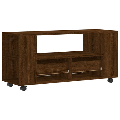 Berkfield TV Cabinet Brown Oak 102x34.5x43 cm Engineered Wood
