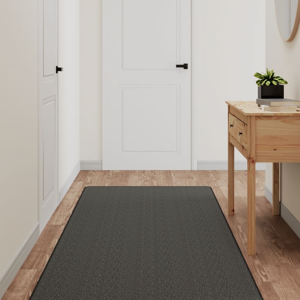 Berkfield Carpet Runner Sisal Look Anthracite 80x250 cm