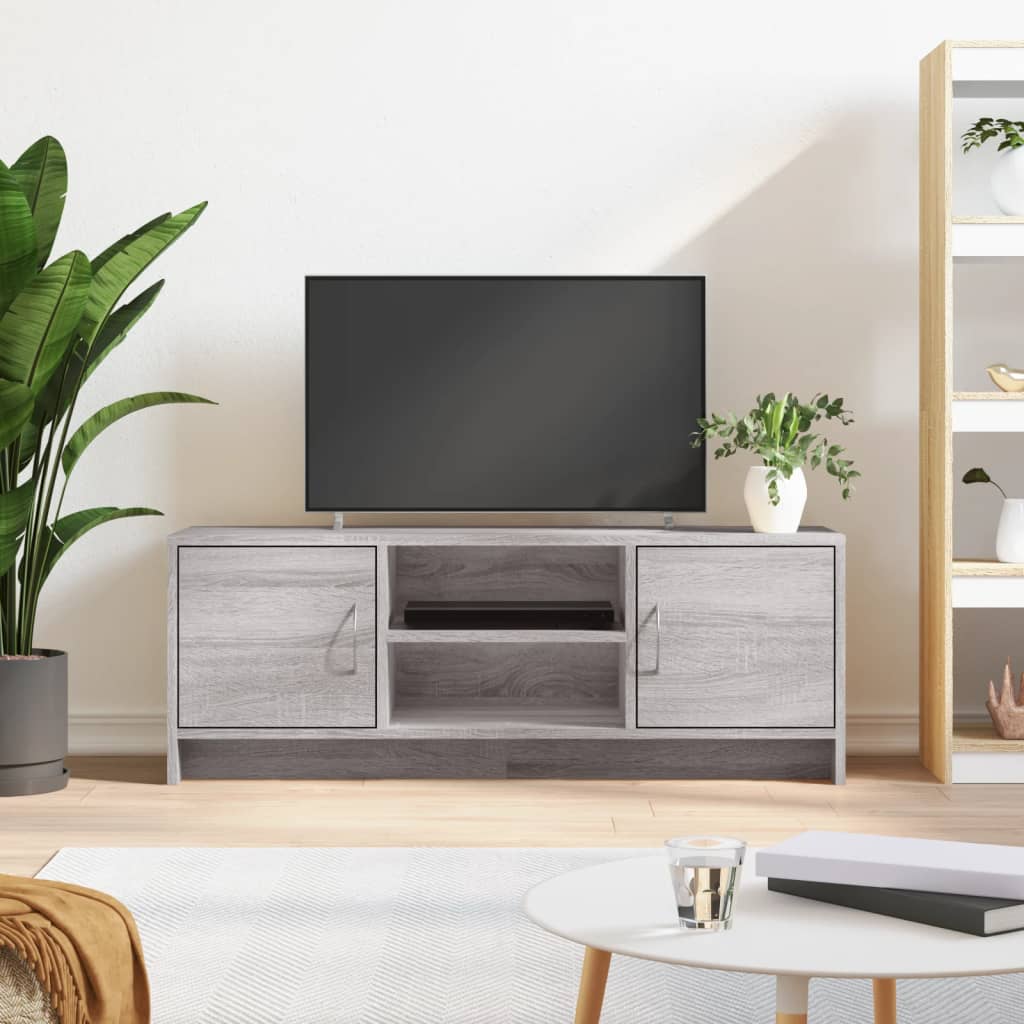 Berkfield TV Cabinet Grey Sonoma 102x30x37.5 cm Engineered Wood
