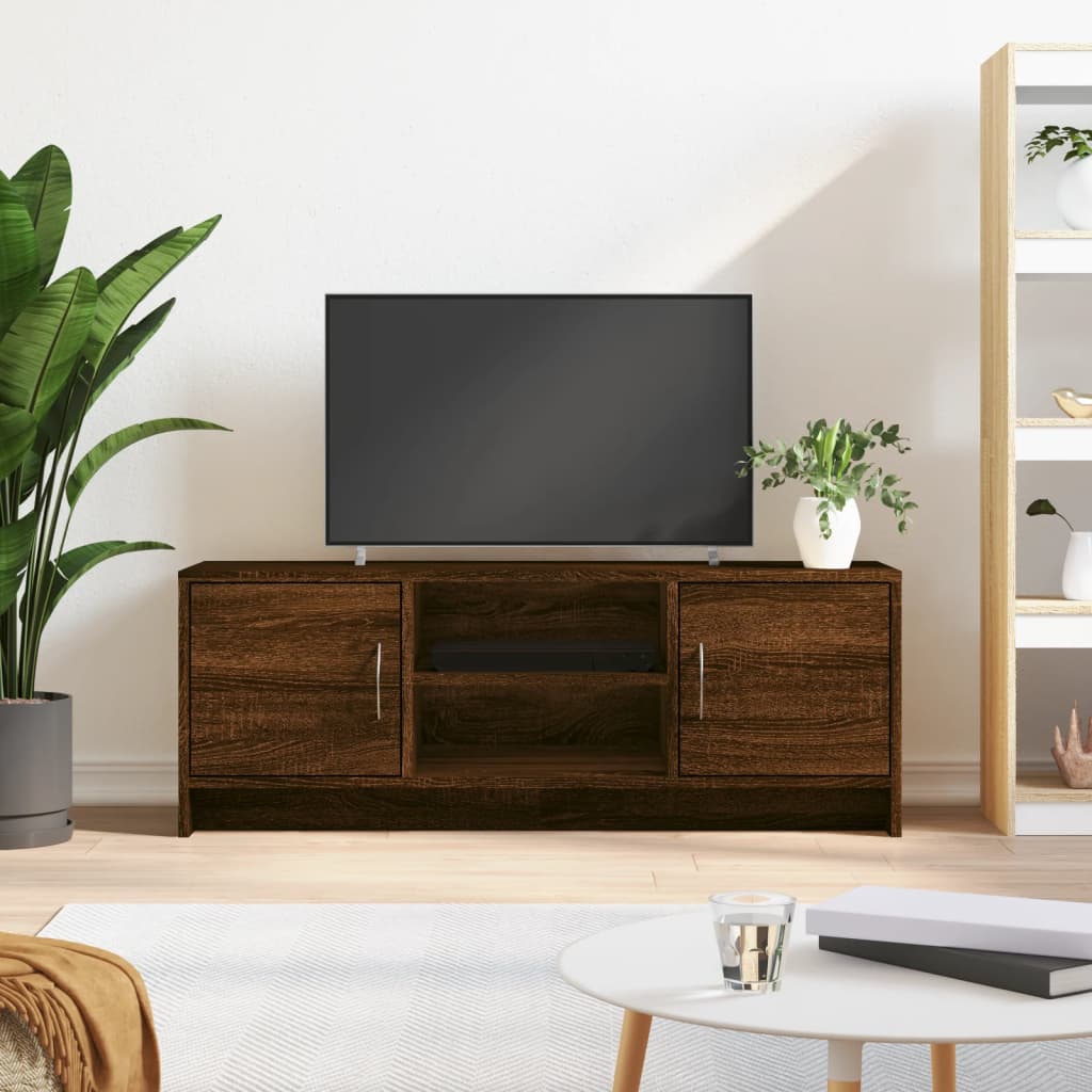 Berkfield TV Cabinet Brown Oak 102x30x37.5 cm Engineered Wood