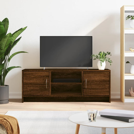 Berkfield TV Cabinet Brown Oak 102x30x37.5 cm Engineered Wood