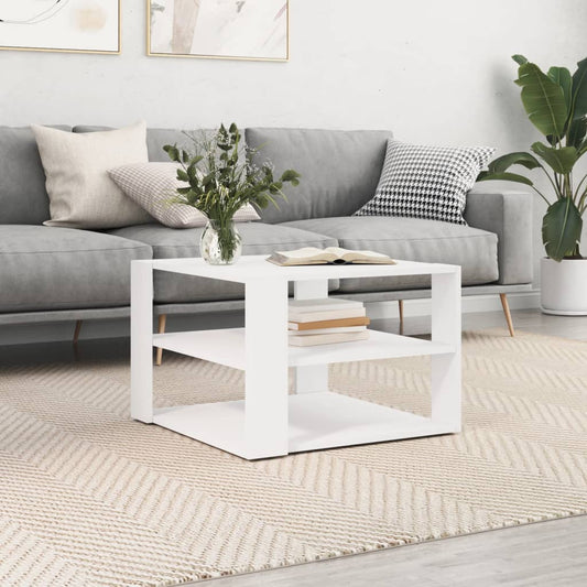 Berkfield Coffee Table White 59.5x59.5x40 cm Engineered Wood