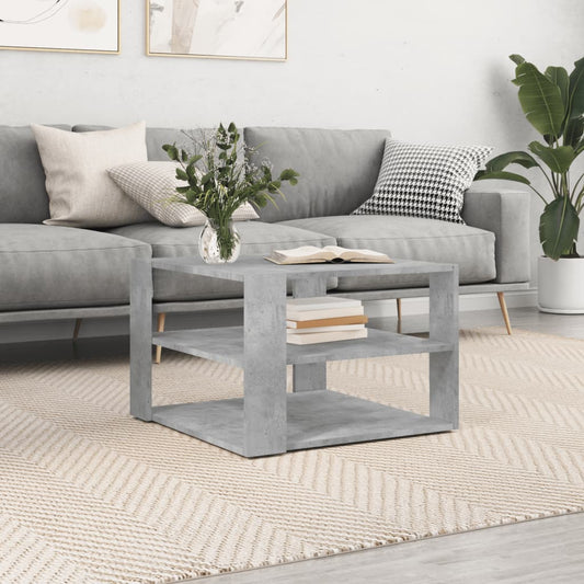 Berkfield Coffee Table Concrete Grey 59.5x59.5x40 cm Engineered Wood