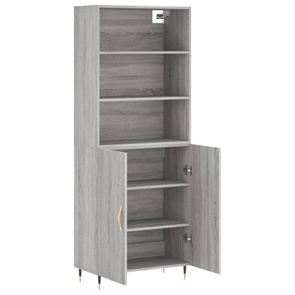 Berkfield Highboard Grey Sonoma 69.5x34x180 cm Engineered Wood