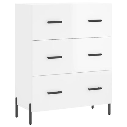 Berkfield Highboard High Gloss White 69.5x34x180 cm Engineered Wood