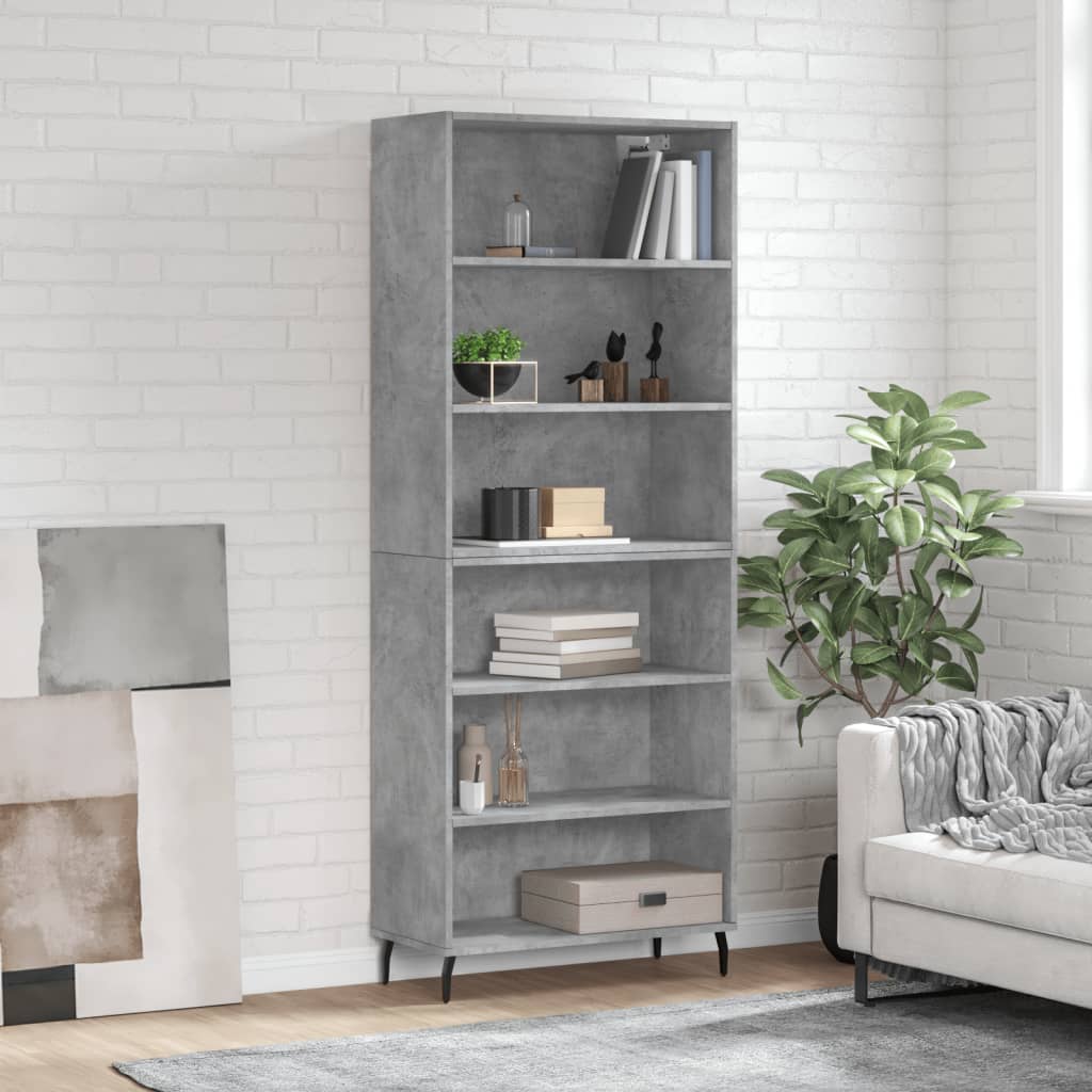 Berkfield Highboard Concrete Grey 69.5x32.5x180 cm Engineered Wood