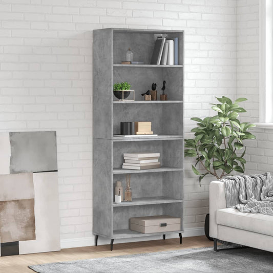 Berkfield Highboard Concrete Grey 69.5x32.5x180 cm Engineered Wood