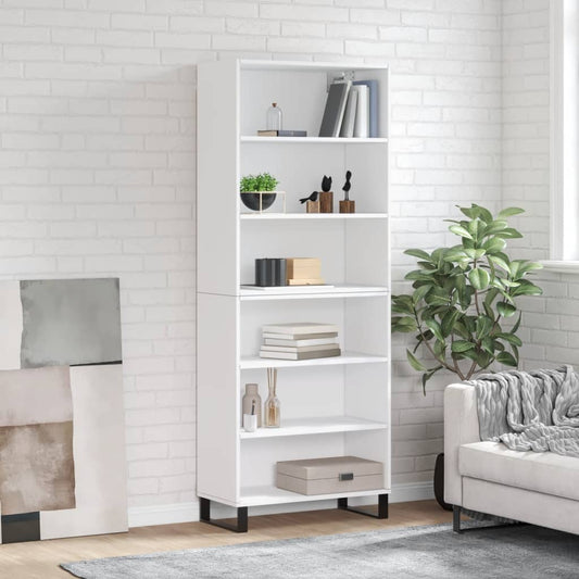 Berkfield Highboard White 69.5x32.5x180 cm Engineered Wood