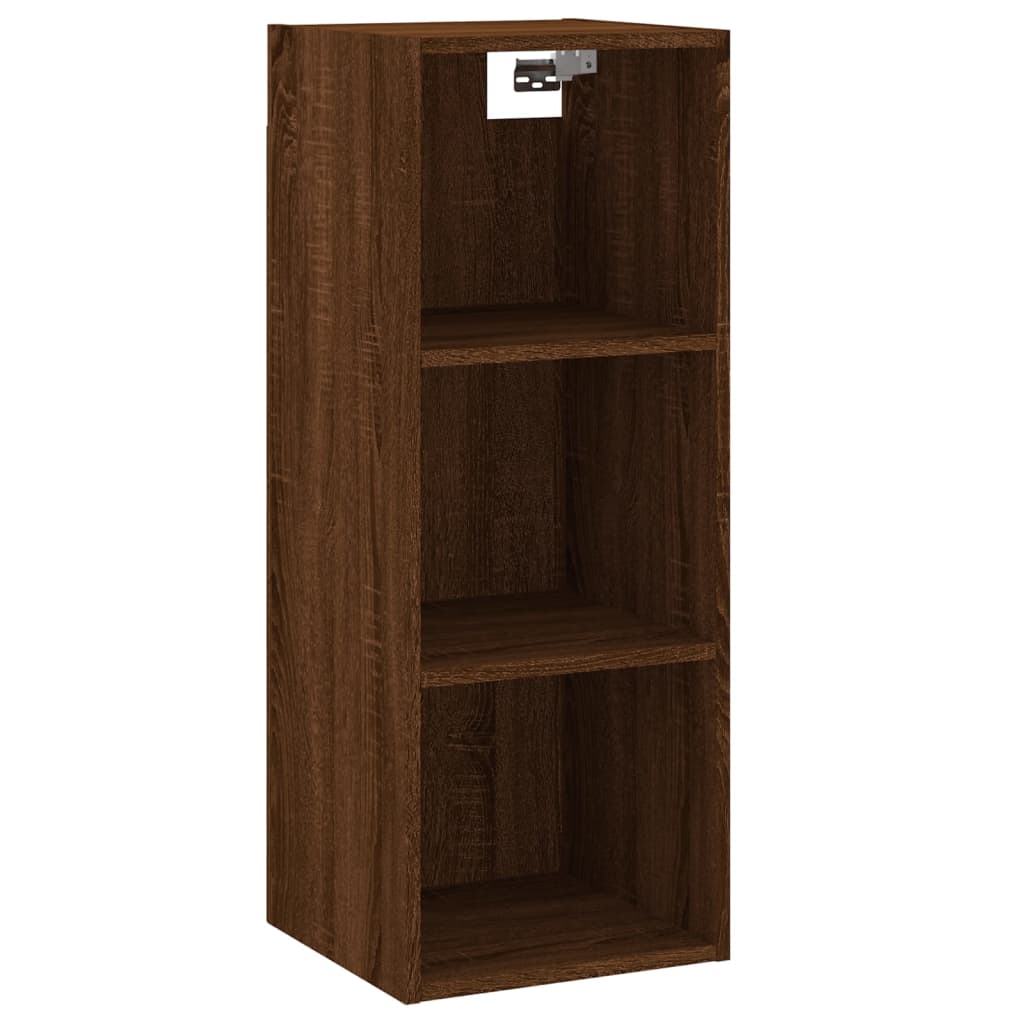 Berkfield Highboard Brown Oak 34.5x34x180 cm Engineered Wood