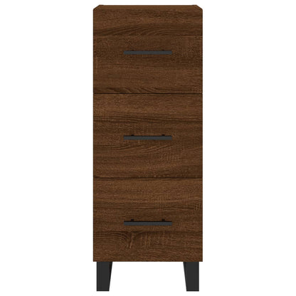 Berkfield Highboard Brown Oak 34.5x34x180 cm Engineered Wood