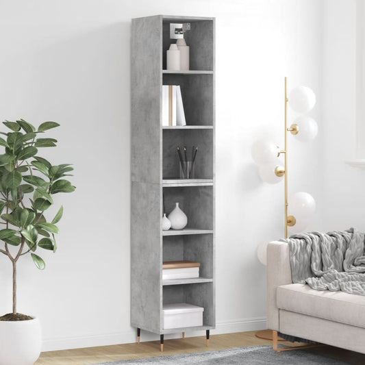 Berkfield Highboard Concrete Grey 34.5x32.5x180 cm Engineered Wood