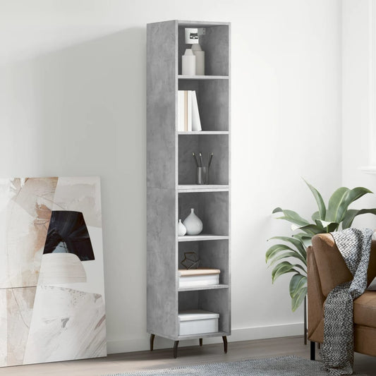 Berkfield Highboard Concrete Grey 34.5x32.5x180 cm Engineered Wood