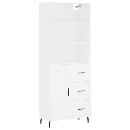 Berkfield Highboard White 69.5x34x180 cm Engineered Wood