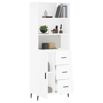 Berkfield Highboard White 69.5x34x180 cm Engineered Wood