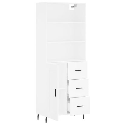 Berkfield Highboard White 69.5x34x180 cm Engineered Wood