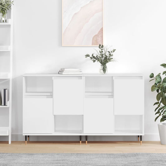 Berkfield Sideboards 2 pcs White Engineered Wood
