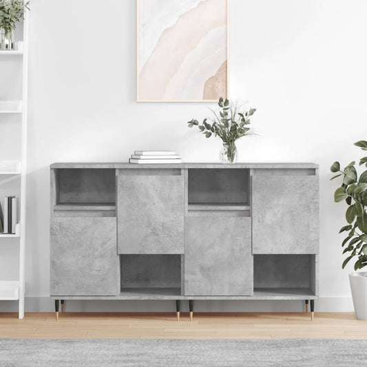 Berkfield Sideboards 2 pcs Concrete Grey Engineered Wood