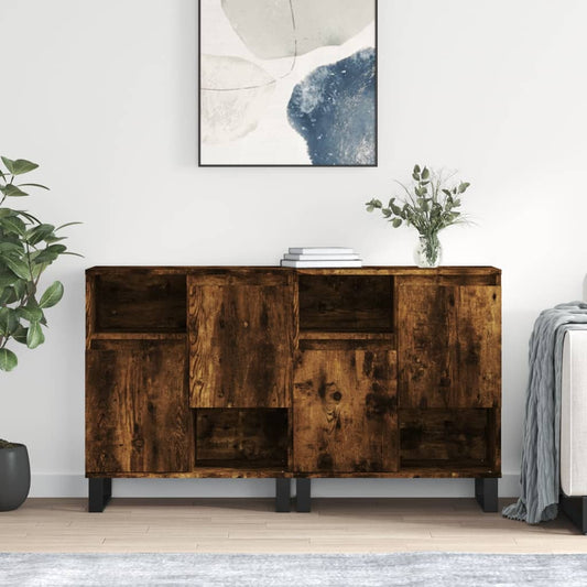 Berkfield Sideboards 2 pcs Smoked Oak Engineered Wood