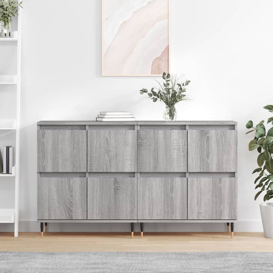 Berkfield Sideboards 2 pcs Grey Sonoma Engineered Wood
