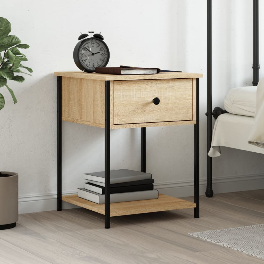 Berkfield Bedside Table Sonoma Oak 44x45x58 cm Engineered Wood