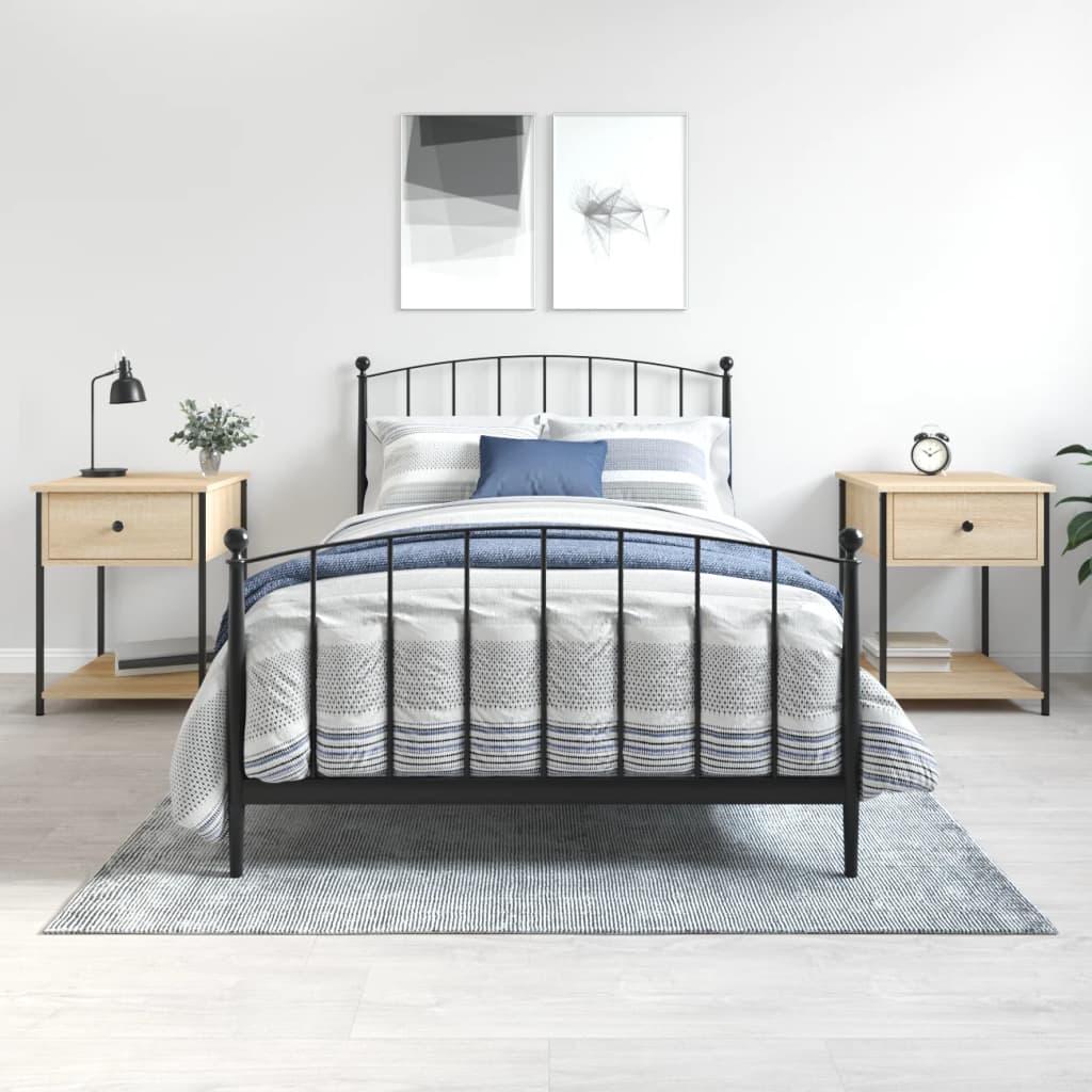 Berkfield Bedside Tables 2 pcs Sonoma Oak 44x45x58 cm Engineered Wood