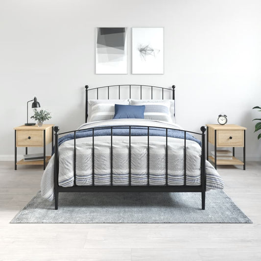 Berkfield Bedside Tables 2 pcs Sonoma Oak 34x35.5x45 cm Engineered Wood