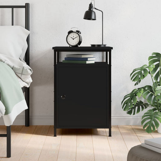 Berkfield Bedside Cabinet Black 40x42x60 cm Engineered Wood