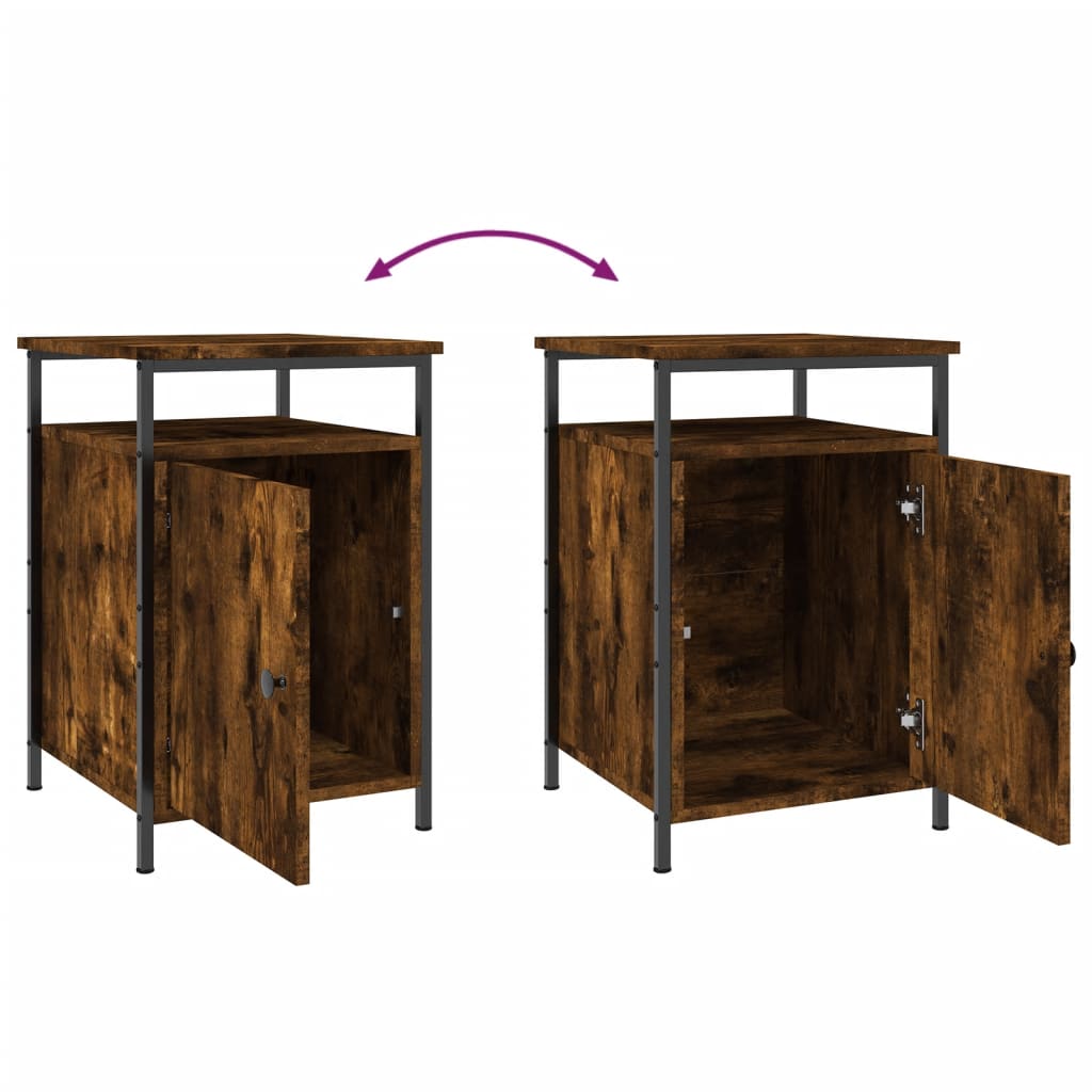 Berkfield Bedside Cabinet Smoked Oak 40x42x60 cm Engineered Wood