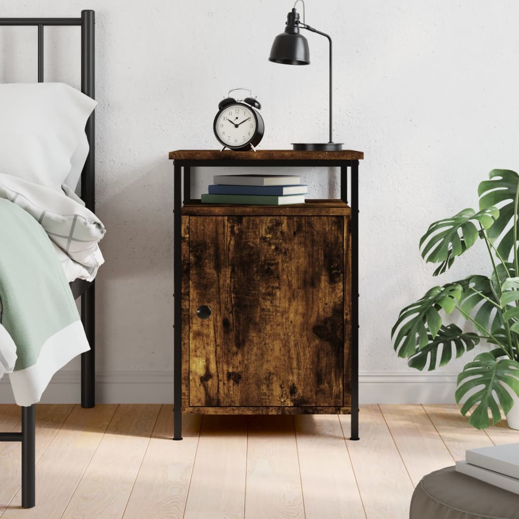 Berkfield Bedside Cabinet Smoked Oak 40x42x60 cm Engineered Wood