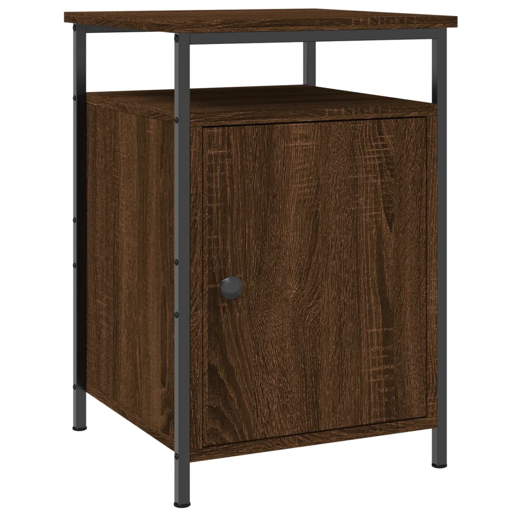 Berkfield Bedside Cabinet Brown Oak 40x42x60 cm Engineered Wood