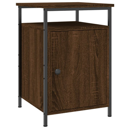 Berkfield Bedside Cabinet Brown Oak 40x42x60 cm Engineered Wood
