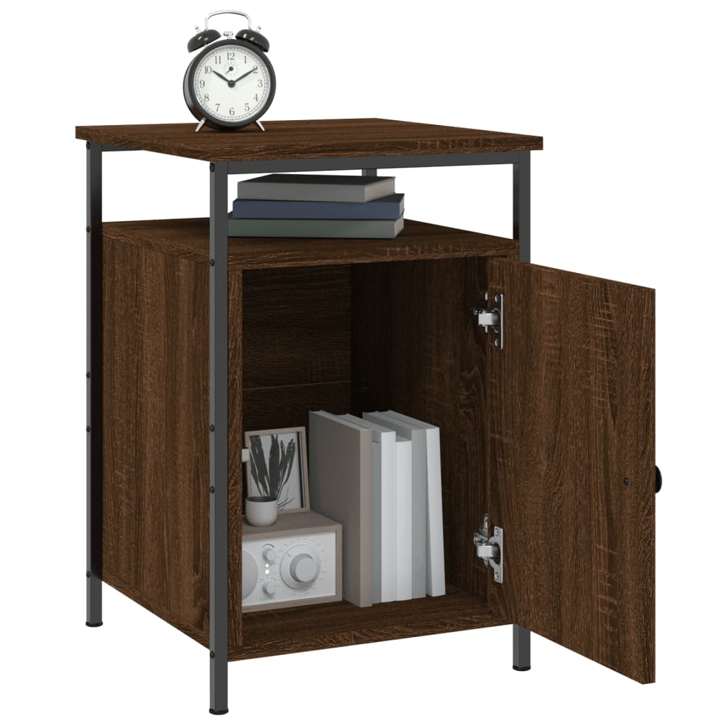 Berkfield Bedside Cabinet Brown Oak 40x42x60 cm Engineered Wood