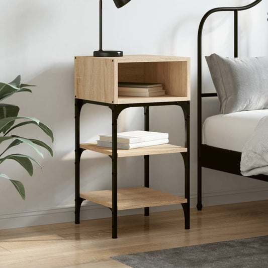 Berkfield Bedside Table Sonoma Oak 35x34.5x70 cm Engineered Wood