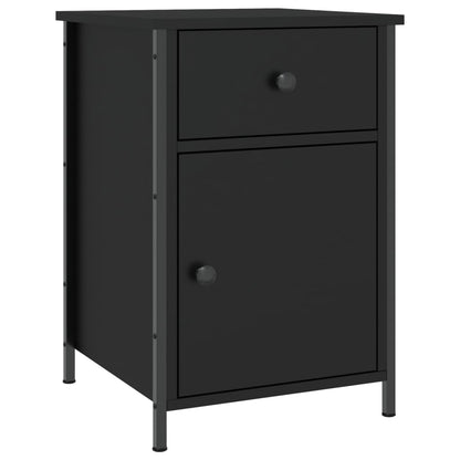 Berkfield Bedside Cabinet Black 40x42x60 cm Engineered Wood