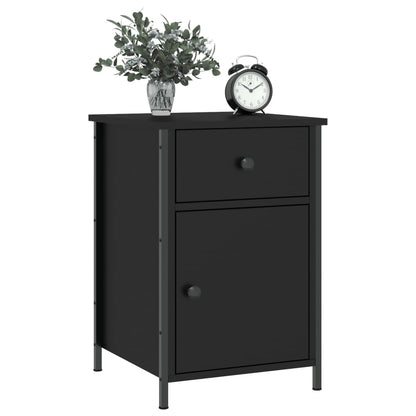 Berkfield Bedside Cabinet Black 40x42x60 cm Engineered Wood