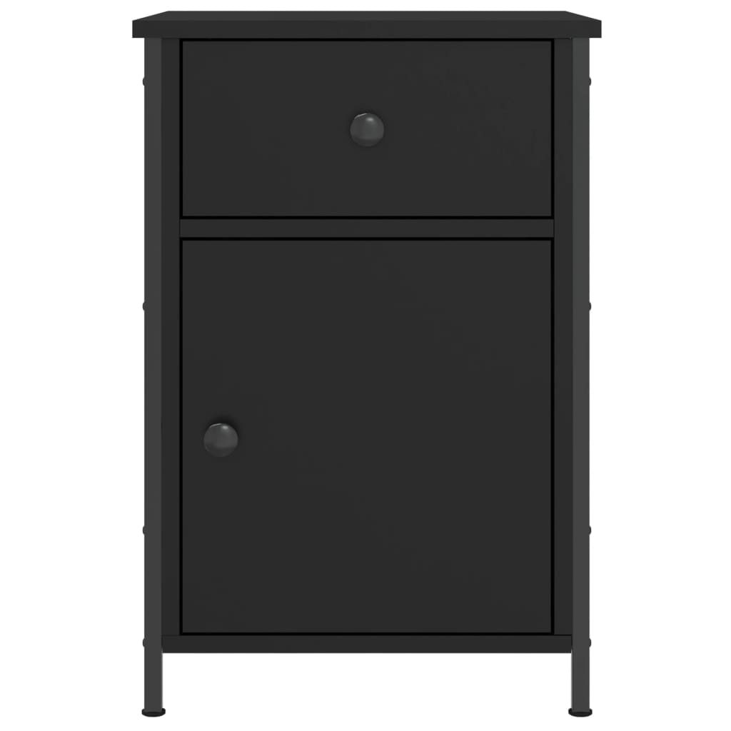 Berkfield Bedside Cabinet Black 40x42x60 cm Engineered Wood