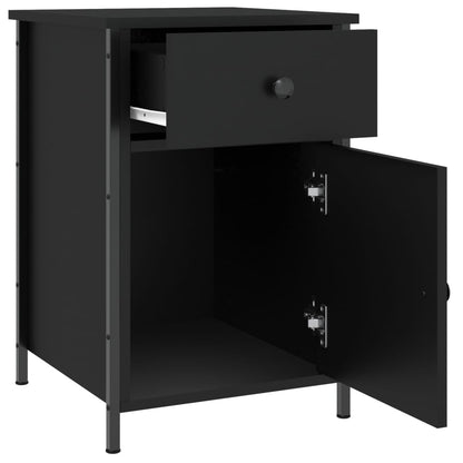 Berkfield Bedside Cabinet Black 40x42x60 cm Engineered Wood