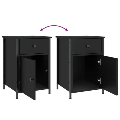 Berkfield Bedside Cabinet Black 40x42x60 cm Engineered Wood