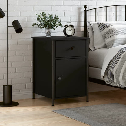 Berkfield Bedside Cabinet Black 40x42x60 cm Engineered Wood