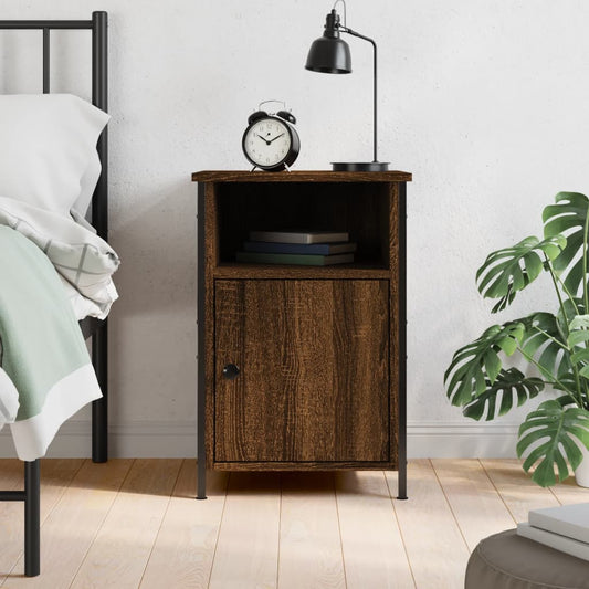 Berkfield Bedside Cabinet Brown Oak 40x42x60 cm Engineered Wood