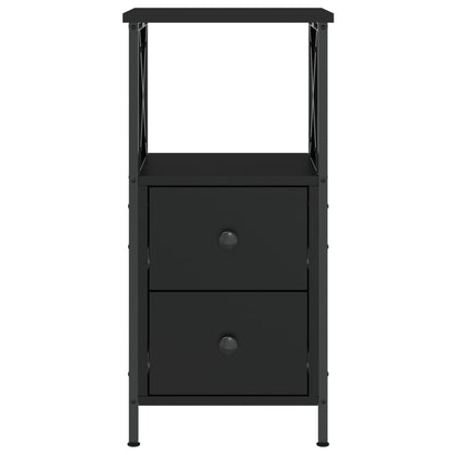 Berkfield Bedside Cabinet Black 34x35.5x70 cm Engineered Wood