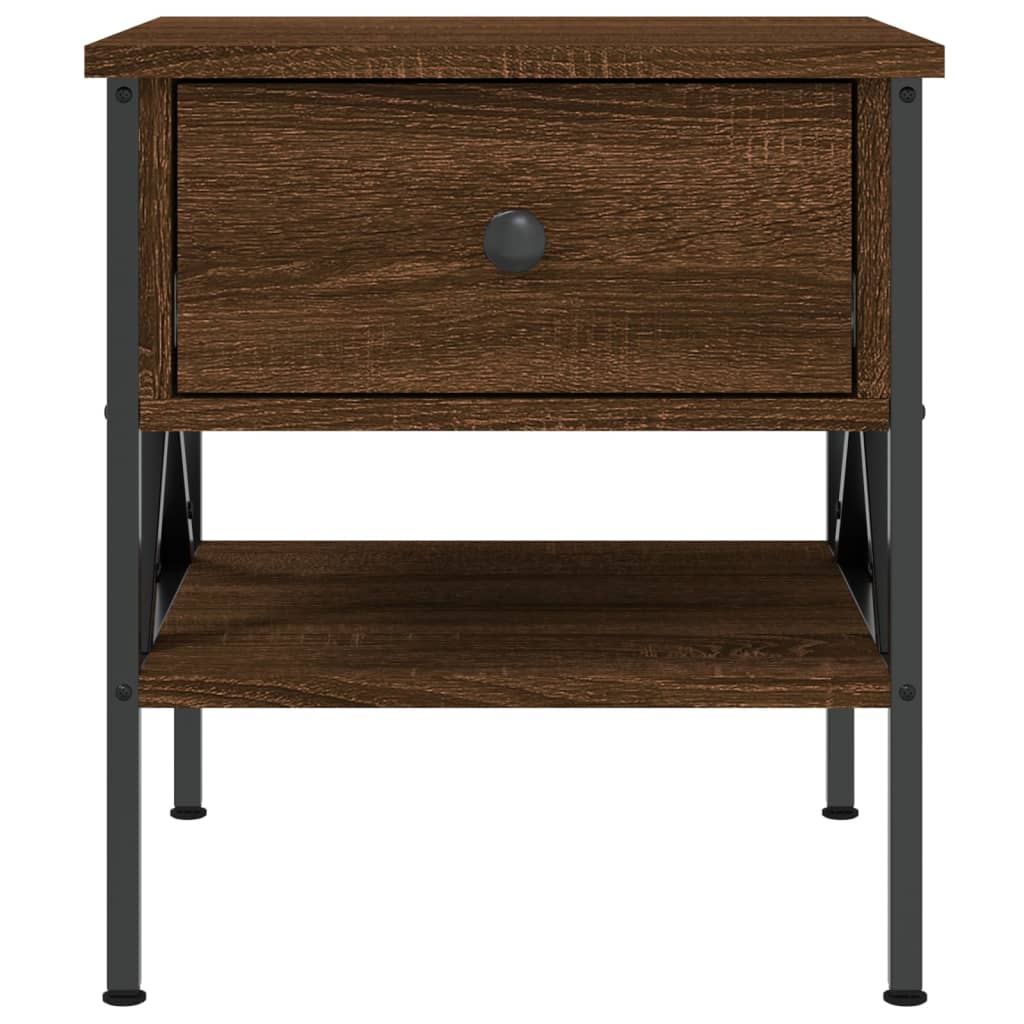 Berkfield Bedside Tables 2 pcs Brown Oak 40x42x45 cm Engineered Wood